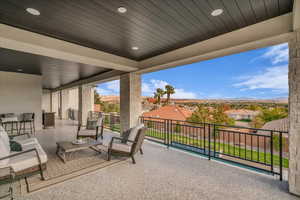 View of patio / terrace featuring a balcony