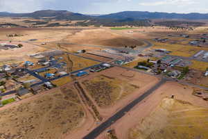 Aerial view featuring a mountain view