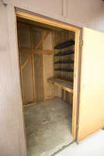 Storage room inside garage