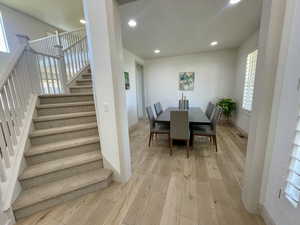 Dining room featuring light hardwood / wood-style floors