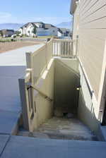 Stairway with a mountain view