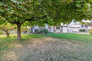 View of front facade with a front lawn