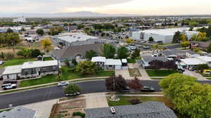 View of aerial view at dusk