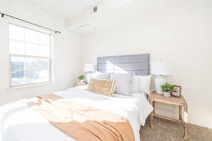 View of carpeted bedroom