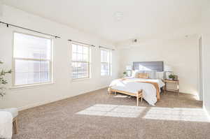 Bedroom featuring carpet floors