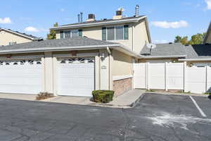 Front facade with a garage