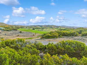 East-facing views of the Tuhaye Golf Course and Uinta Mountains beyond.