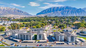 Bird's eye view featuring a mountain view