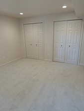 Large Bedroom with two closets, window and brand new carpet and pad