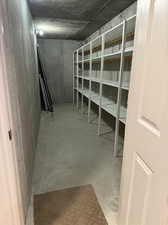 Cold Storage room with built in shelving