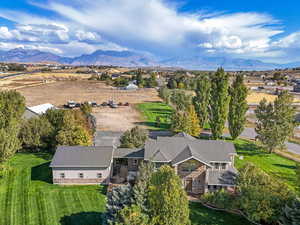 Bird's eye view featuring a mountain view