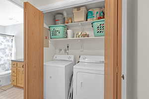 Laundry area featuring washer and dryer