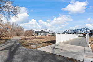 View of street featuring a mountain view