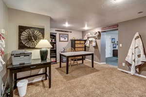 One of two family rooms in the basement