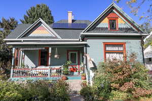 View of front of house with covered porch