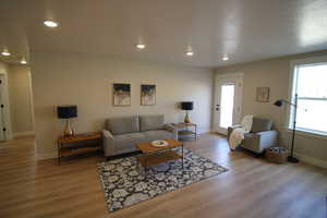 Living room featuring LVP flooring