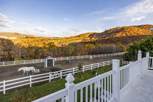 Property view of mountains featuring a rural view