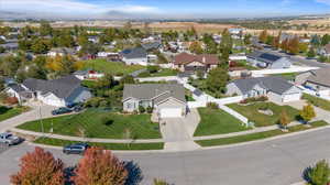 Aerial view in front of house