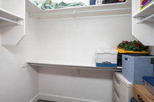 View of primary spacious closet