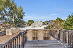 View of wooden deck