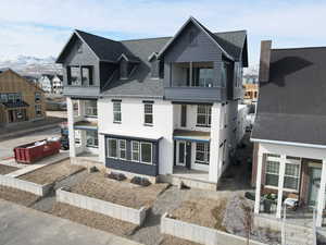 View of front of property featuring a mountain view