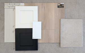 Samples of planned interior design elements.