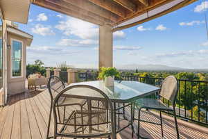 Deck with a mountain view