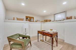 Office featuring light hardwood / wood-style floors