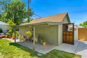 Exterior space featuring a lawn