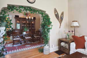 Dining area featuring hardwood / wood-style floors