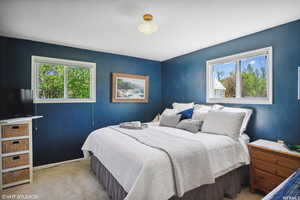 View of carpeted bedroom