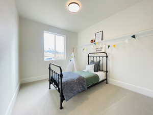 View of carpeted bedroom