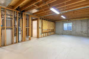 Unfinished basement-possible future family room