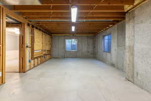 Unfinished basement-possible future family room