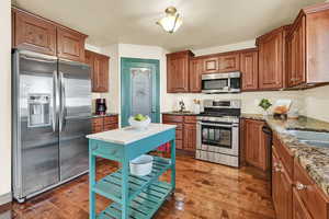 Updated kitchen with granite countertops