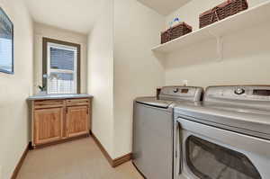 Spacious laundry room