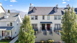 View of front of house with a mountain view