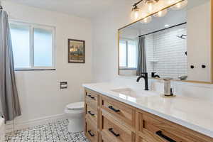 Large remodeled bathroom updated beautifully