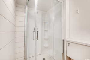 Bathroom with walk in shower