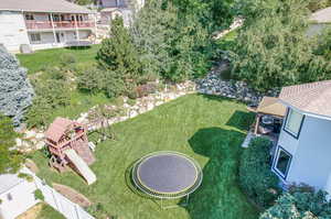 Birds eye view of property