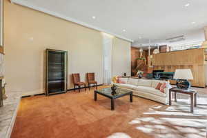 View of carpeted living room