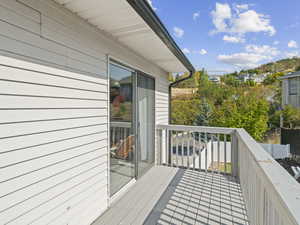 View of deck off of primary bedroom