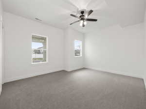 Main Floor Room: Office or Bedroom with ceiling fan