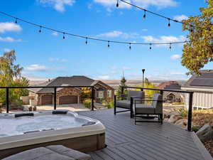 Hot tub and a view