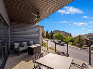 Balcony with an outdoor living space