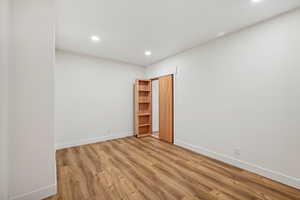 Unfurnished room featuring light hardwood / wood-style flooring