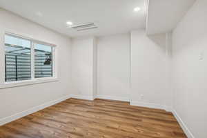 Unfurnished room featuring light hardwood / wood-style floors