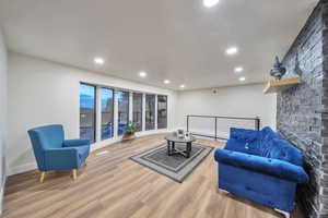 Interior space featuring hardwood / wood-style floors