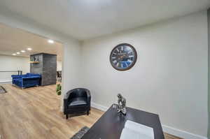 Office featuring light hardwood / wood-style flooring