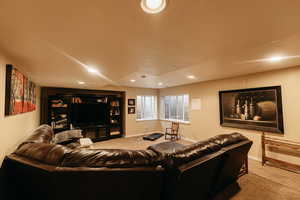 View of carpeted living room